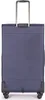 The back of a navy blue suitcase with a retractable handle and wheels. Anteprima dell’immagine prodotto