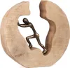 Skulptur Push and Work 29 x 28 cm Black Gold Mangoholz Alu Produktbild-Vorschau 10