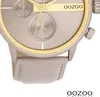 Oozoo náramkové hodinky hnedé taupe kožené hodinky pánske Náhľad obrázku produktu 3