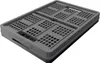 A folded gray plastic crate is shown from a slightly elevated angle against a white background. Produktbild-Vorschau
