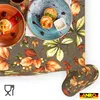 Tischdecke 140x140cm Rechteckig Braun abwaschbar Baumwolloptik Herbstlaub Braun, Ansicht 5 Produktbild-Vorschau