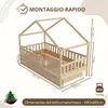 Crazy Pine Letto a Casetta 90x190 cm – Letto da Pavimento Anteprima dell’immagine prodotto 3