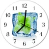 Glasuhr Wanduhr Küchenuhr Echt-Glas 30fi cm Eis Minze grün Produktbild-Vorschau 1