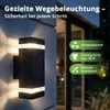 Grafner Aluminium Wandlampe schwarz, IP44, 2x GU10 Fassung, Produktbild-Vorschau 2