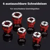 Wiltec Schneidkluppe 9-tlg. Set aus Stahl, Gewindeschneider Produktbild-Vorschau 5