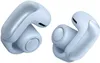 A pair of light blue wireless earbuds with silver accents, shown against a white background. Produktbild-Vorschau