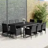 vidaXL 11-tlg. Garten-Essgruppe Poly Rattan Grau Produktbild-Vorschau 2