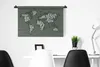 MuchoWow® Wandteppich Wandbehang Weltkarte - Grau - Weiß Produktbild-Vorschau 5