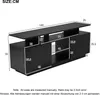 Merax TV-Schrank 140 cm mit LED-Beleuchtung, Hochglanz Produktbild-Vorschau 4