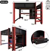 Hochbett mit LED-Beleuchtung, Gaming Bett mit Schreibtisch, Produktbild-Vorschau 14