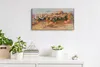 Dekor Leinwand Uhr Wandbilder 60x30 Gemälde Stadtlandschaft Produktbild-Vorschau 3