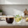 Relaxdays Gläser, 6er Set, mit Henkel, 400 ml, für Kaffee, Produktbild-Vorschau 3