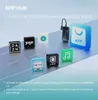 A collection of app icons and a device are displayed on a road-like surface, with a large app icon in the background. Produktbild-Vorschau