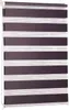 A roller blind with alternating opaque and sheer horizontal stripes. Produktbild-Vorschau
