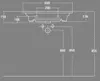 Aqualine Zuno - Lavabo 650x450 mm, con sfioratore, con foro Anteprima dell’immagine prodotto 4