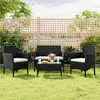Yaheetech 4-tlg. Gartenmöbel-Set aus Rattan, Tisch & 2 Produktbild-Vorschau 1