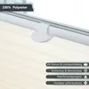 Close-up of a window blind mechanism and fabric, with feature callouts. Produktbild-Vorschau