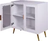 Sideboard 80x40x85CM Weiss Modern Aufbewahrungsschrank Mit Produktbild-Vorschau 6
