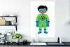 MuchoWow® Poster Kinder Illustration mit einem Superhelden Produktbild-Vorschau 3