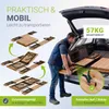 JUSKYS® Bierzeltgarnitur Kempten klappbar Natur 3-teilig Produktbild-Vorschau 4