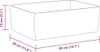 A diagram showing the dimensions of a rectangular basin. Podgląd zdjęcia produktu