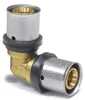 Raccordo Pressfitting 32mm a 90°, Ottone, per Acqua Anteprima dell’immagine prodotto 1