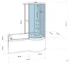 Kombination Badewanne Dusche K50-L30 Duschtempel 170x100 cm Produktbild-Vorschau 5