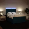 Boxspringbett mit Matratze Blau 160x200 cm Samt Produktbild-Vorschau 5