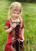 Kinder Mittelalterkleid Eleanor, kurzarm, rot/schwarz : 110 Produktbild-Vorschau 2