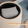 HOMCOM 2-in-1 Ottoman Stool Poggiapiedi rotondo con spazio Anteprima dell’immagine prodotto 5
