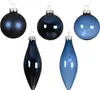 Set aus 10 blauen Eiszapfen Glas Christbaumkugeln Produktbild-Vorschau 1