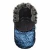 Nuovo cappotto del bambino con pelliccia blu Anteprima dell’immagine prodotto 1