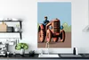 MuchoWow® Poster Traktor - Landwirt - Rot 90x120 cm - Produktbild-Vorschau 3