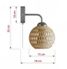 Luxolar Wandlampe Boho Wandleuchte E27 60W – Naturbambus Produktbild-Vorschau 2