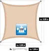 UV Sonnensegel 4x4 m HDPE Quadrat Sonnenschutz Überdachung Produktbild-Vorschau 9