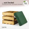 Lycce Sitzhocker mit Stauraum, 2 in 1 Holzkiste geflammt Produktbild-Vorschau 5