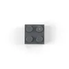 A single dark gray LEGO brick with four studs is shown from a top-down perspective against a white background. Anteprima dell’immagine prodotto