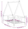 vidaXL Detská postieľka 70x140 cm z masívneho borovicového Náhľad obrázku produktu 7