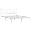 Bettgestell mit Kopfteil Metall Weiß 150x200 cm Produktbild-Vorschau 1
