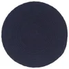 Tischsets 6 Stk. Uni Marineblau 38 cm Rund Baumwolle , Produktbild-Vorschau 2