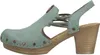 Rieker Damen Sandalette Gummizug Blockabsatz Leder Plateau Produktbild-Vorschau 2