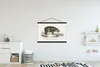 MuchoWow® Textilposter Nilpferd - Vintage - Landschaft Produktbild-Vorschau 2