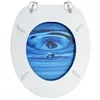 vidaXL Sedile per wc con coperchio MDF design a goccia Anteprima dell’immagine prodotto 5