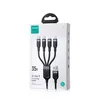 Cavo USB 4 in 1 - Ricarica e Trasferimento Dati 1,2m - Nero Anteprima dell’immagine prodotto 3