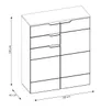 Kommode Paris Highboard 100x40x120cm weiß Hochglanz 2-türig Produktbild-Vorschau 3
