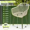 Lot de 6 chaises de jardin tillvex® résistantes aux Voir les images du produit 2