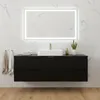 RODAN | Szafka pod umywalkę - Czarna - 160 cm - Z Blatem - Podgląd zdjęcia produktu 4