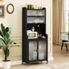 COSTWAY 192 cm Armoire de cuisine, Étagère de cuisine avec Voir les images du produit 8