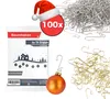 100x Haken Weihnachtsbaum Baumhaken Gold-Silber Produktbild-Vorschau 1