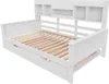 Divano letto Sweiko 90x200CM in legno massiccio, letto Anteprima dell’immagine prodotto 4